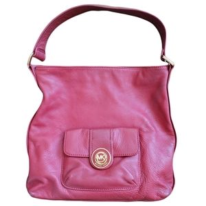 Michael Kors red leather bag shoulder bag